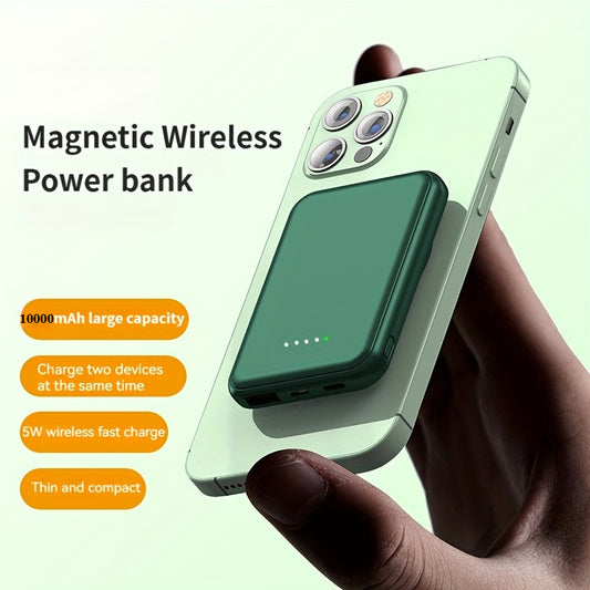 Ultra-Slim Magnetic Power Bank 10000mAh Wireless Portable